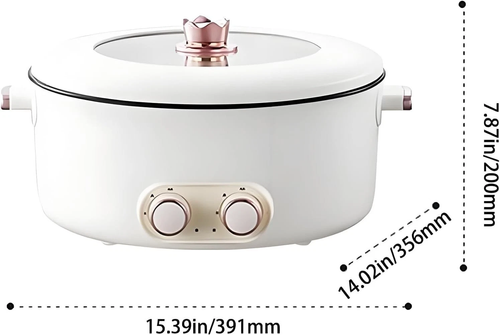 Four Grid Multifunctional Stew Pot Electric Pot 4 Compartment Divider Cooker 7L