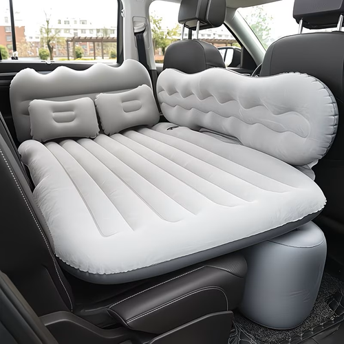 Inflatable Car Air Mattress, Back Seat Camping Cushion Bed Portable Home Air Mattress, Travel, Car Sleeping Bed Blow Up Pad Mattress, with Air Pump RV Bed Mattresses