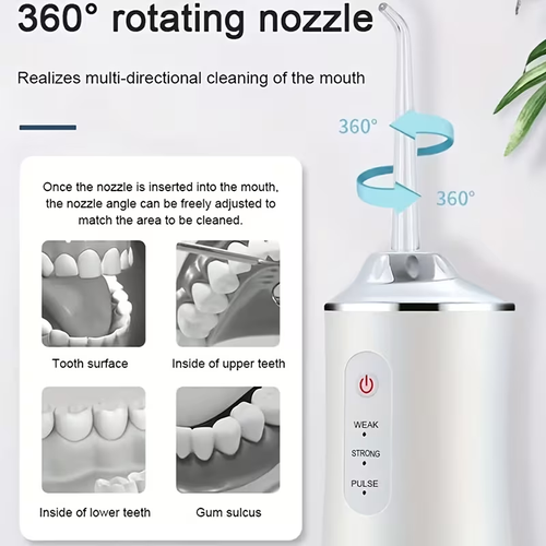 Electric Oral Irrigator Large Water Tank Portable Home Use 3 Mode Dental Flosser Cleaning Oral Teeth Whitening Device Tartar Remover Teeth Cleaner