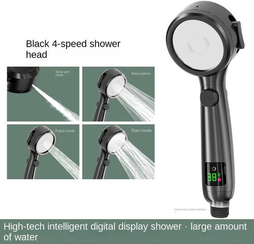 Smart Digital Display Pressure Boost Shower Head