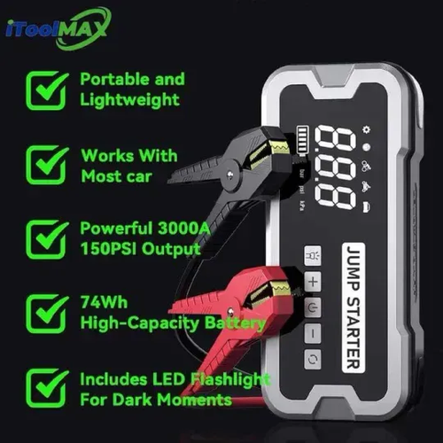 🔥Hot Sale🔥4 in 1 Portable Jump Starter with Air Pump Pro