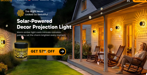 Solar-Powered Decor Projection Light