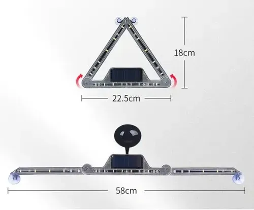 Foldable Solar Powered 🚗Triangular Warning Light