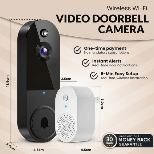 Wireless Video Doorbell With Camera