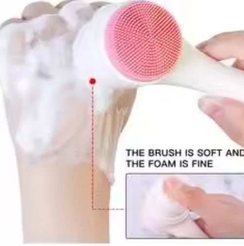 Double-Sided Silicone Face Cleansing Brush Facial Cleanser Blackhead Removal Product Pore Cleaner Exfoliator Face Scrub Brush