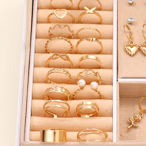 Luxury Jewelry Set Butterfly Necklace Set Butterfly Ring And Earring Set Diamond And Pearl Earnail Set Elegant Zircon Pendant Earring Ring Necklace Women's Daily Jewelry Gift For Friends