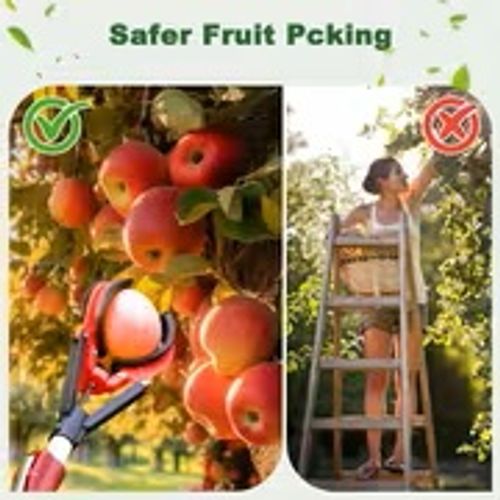 Fruit Picker, Long Reach Fruit Harvester114.0-170.08cm Telescoping Fruit Picker Pole, High-Reach Fruit Grabber for Apples, Pears, Persimmons, Lemons, Mangoes
