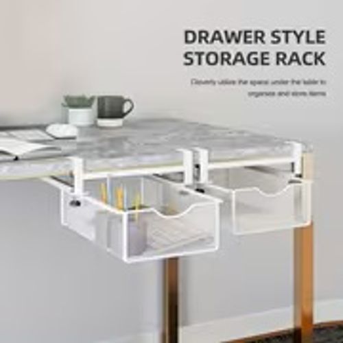 The Drawer Under The Desk Features a Hidden Storage Box, a Transformative Tool for Workstations, And a Side Shelf for Students' Desks