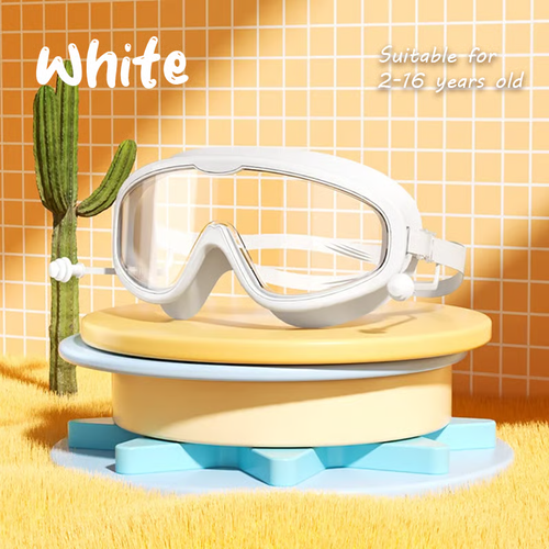 🔥HD children's large frame waterproof and anti-fog swimming goggles