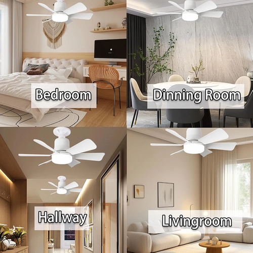 Socket Ceiling Fans with Lights and Remote- Socket Fan light with Dimmable Led