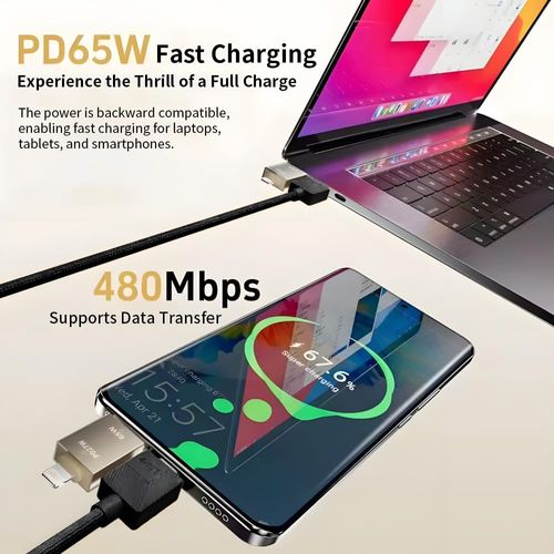 4-in-1 Magnetic Self-Storing Charging Cable
