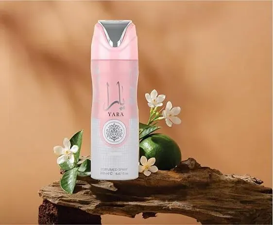 Yara Perfumed Body Spray 200ml by Lattafa Luxurious Deodorant Perfume Spray for Women, Perfect Gift Body Spray