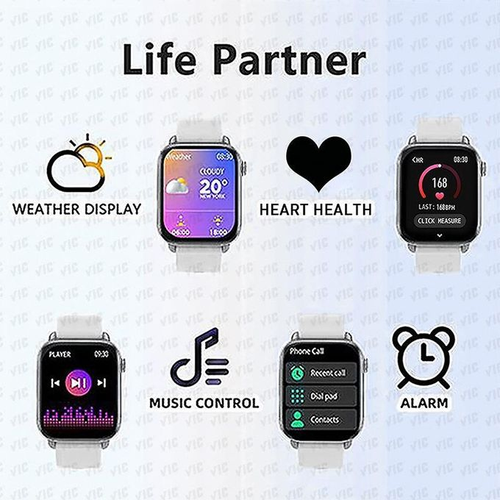 IPS Full Touch Smart Watch BT Call Sport Heart Rate Health Monitor