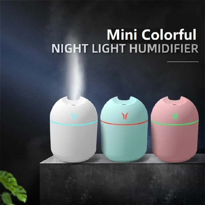 250ML Mini Ultrasonic Air Humidifier Romantic Light USB Essential Oil Diffuser Car Purifier Aroma Anion Mist Maker With LED Lamp