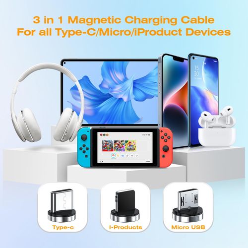 540° Rotating Magnetic Charging Cable