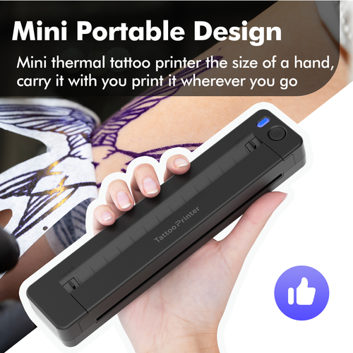 Thermal Bluetooth Tattoos Printer Mini Thermal Printer A4 Paper Photo Printer