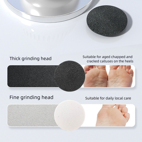 Wireless Portable Electric Foot Grinder, Electric Foot Callus Remover, 2 Speed Levels & 2 Grinding Heads, Skin Trimmer Dead Skin