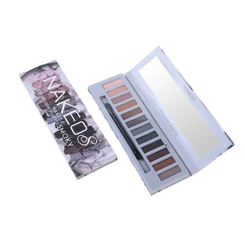 Wholesale 12 Colors Cold Ash Smoky Makeup Eyeshadow Pearlescent Matte Earth Color Eyeshadow Plate Makeup