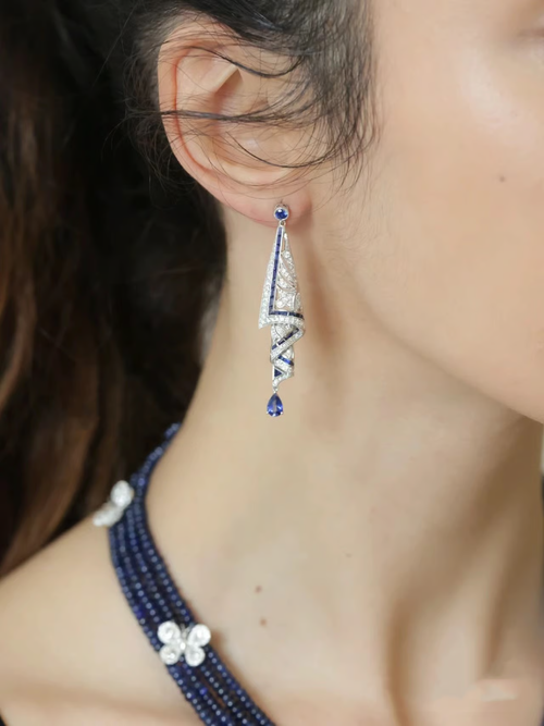 Vintage Satin Stud Earrings