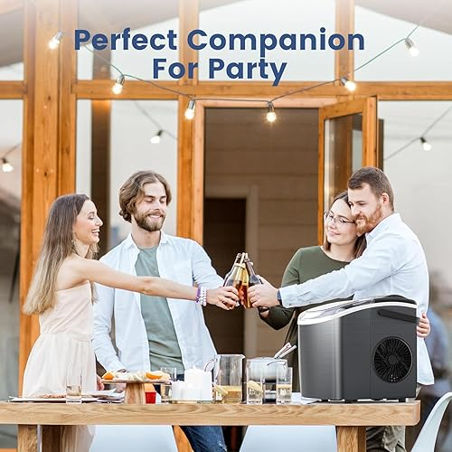 Best portable ice maker,Ready in 6-8 Mins Countertop Ice Maker