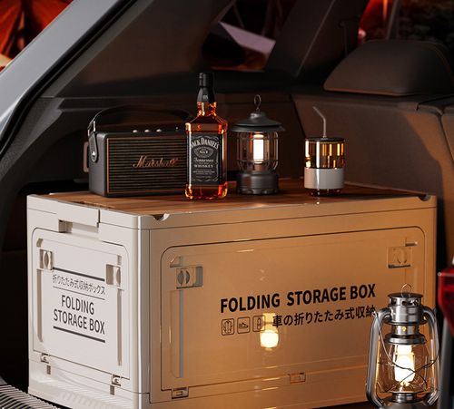 Stackable for SUV, Truck, Camping, Home, Garage - Space-Saving Cargo Organizer with Easy-Clean Surface (Black), Home Organization, Compact Design, Sturdy Handles, Durable Construction, Home Organizers, Suv Owners, Truck Buyers, Home Essentials, Versatile Storage, Space Saving, Home Improvement Enthusiasts