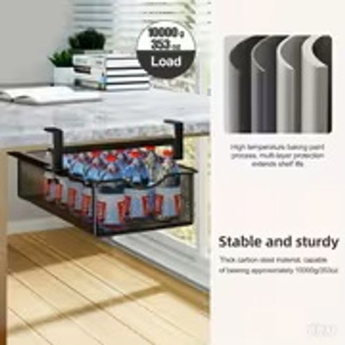 The Drawer Under The Desk Features a Hidden Storage Box, a Transformative Tool for Workstations, And a Side Shelf for Students' Desks