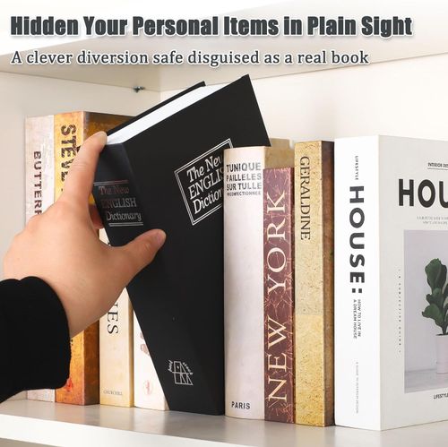 KYODOLED Diversion Book Safe with Combination Lock, Secret Safe Metal Lock Box, Money Storage Collection Box