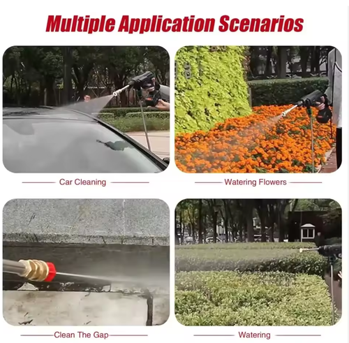 Ultimate 🚀24V Cordless High-Pressure Car Wash Spray Gun 💦 Rechargeable Portable Power Washer with Long Hose, Adjustable Nozzles, Foam Bottle & Full Cleaning Accessories for Cars,Homes