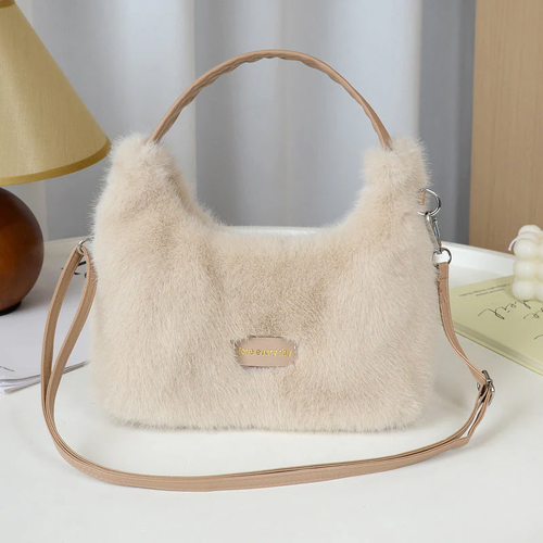 💖 Women's Minimalist Chic Fuzzy Crossbody Bag