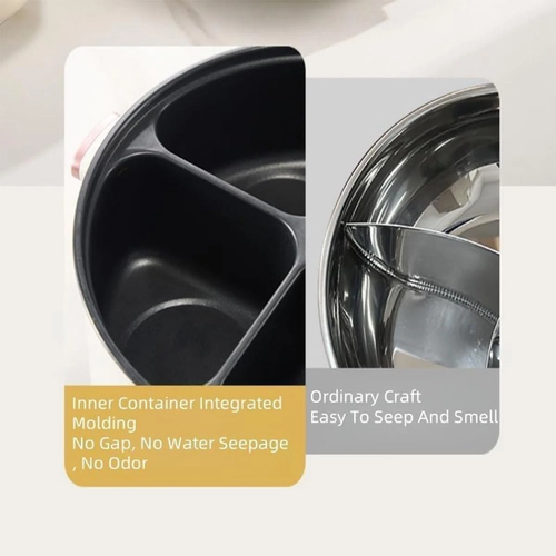 Four Grid Multifunctional Stew Pot Electric Pot 4 Compartment Divider Cooker 7L