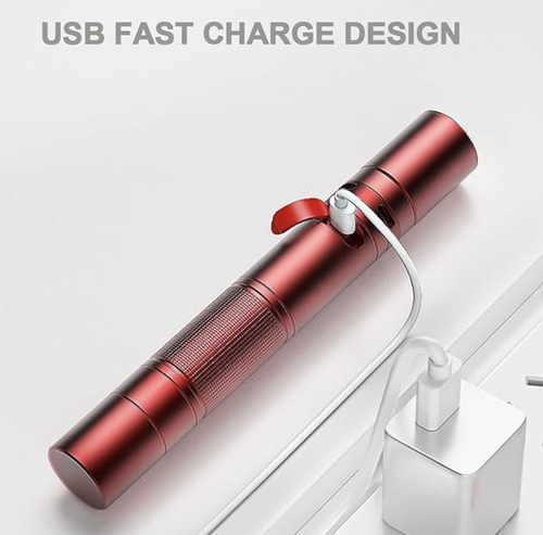 3-in-1 Rechargeable Flashlight with Arc Lighter and Alarm,Multifunctional Rechargeable Flashlight High Lumens