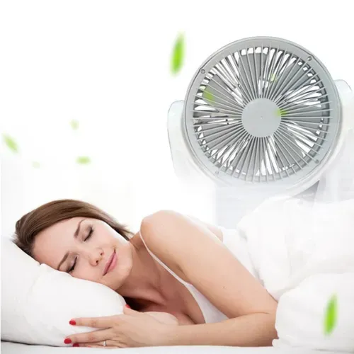 Solar Fan AC DC Rechargeable Mini Table fan Outdoor Camping Emergency with LED USB Ports Home Office Cooling Air Fans