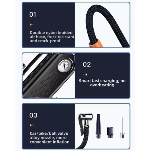 Portable Fast Inflation Electric Car Tyre Inflator Air Compressor for Car & Motorcycle – Cigarette Lighter Powered
