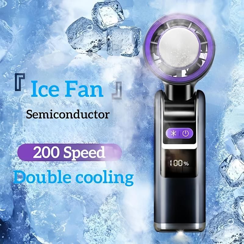 COD!!! 2026 Portable Turbo Fan with Digital Display,  – Handheld, Desktop, Turbo Wind & Compact Rechargeable Design, Refrigeration, Pedestal or Desktop for Home Office
