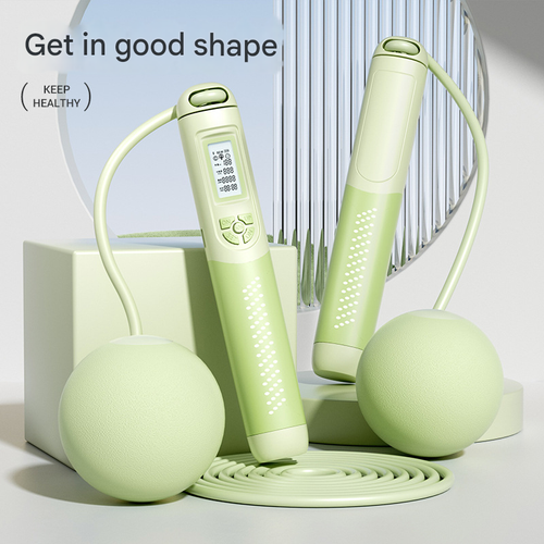 ual-Purpose Jump Rope with Intelligent Counting - Cordless Weighted Steel Wire Rope for Home Use & Sports Training