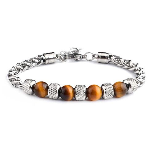 Men's Tiger Eye Bracelet – Strong Stainless Steel Design for Confidence & Style Daily Wear