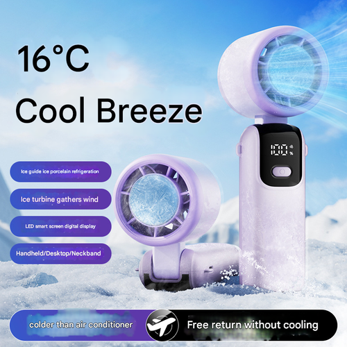 COD!!! 2026 Portable Turbo Fan with Digital Display,  – Handheld, Desktop, Turbo Wind & Compact Rechargeable Design, Refrigeration, Pedestal or Desktop for Home Office