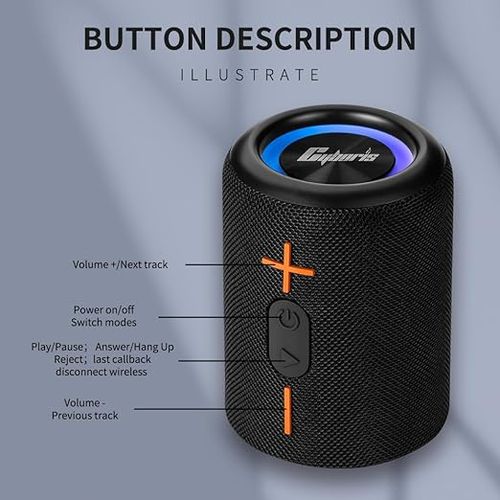 COD!!! 2 in 1 Portable Splittable Bluetooth Speaker, Waterproof Split Wireless Speaker Bluetooth V5.3 with 20W Loud Stereo Sound, 24H Playtime, True Wireless Pairing for Home, Outdoor or Travel