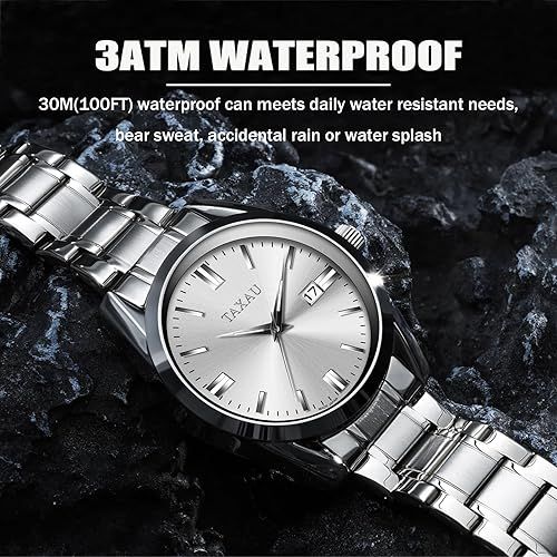 Classic Big Men Watch - Luxury Gold Silver Design, Strong & Stylish for Everyday Wear