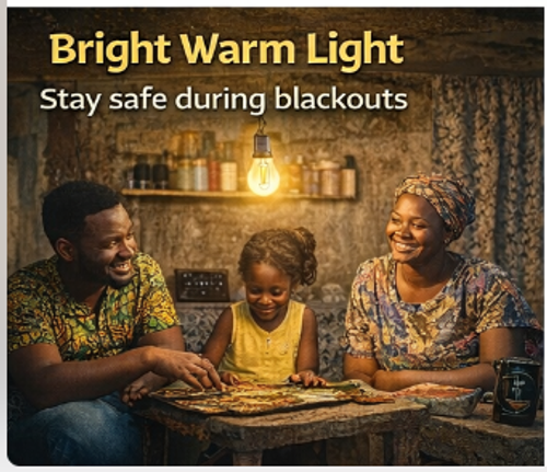 Solar Powered LED Light – No More Darkness!  Works Without NEPA, Bright LED, Ideal for Home & Emergency | Cash on Delivery