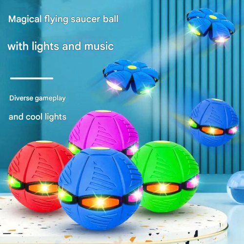 Magic Flying UFO Ball Toy for Kids – Light Up Music Outdoor Play Ball