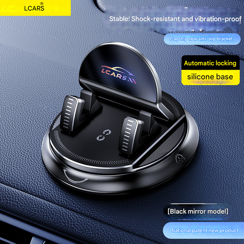 COD!!! Dashboard Mobile Phone Holder, 360 Degree Rotation Non-Slip One-Hand Operation Navigation Bracket, Self-Adhesive Washable Horizontal and Vertical Placement Holder, for Most Cars (Black)