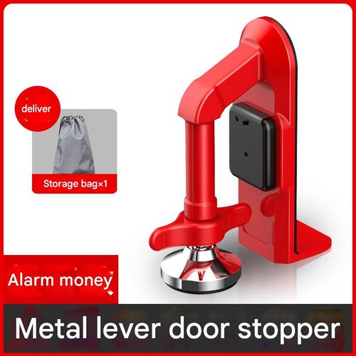 Metal Door Stopper Alarm 80dB – Vibration Sensor Security Device for Travel, Hotel &
