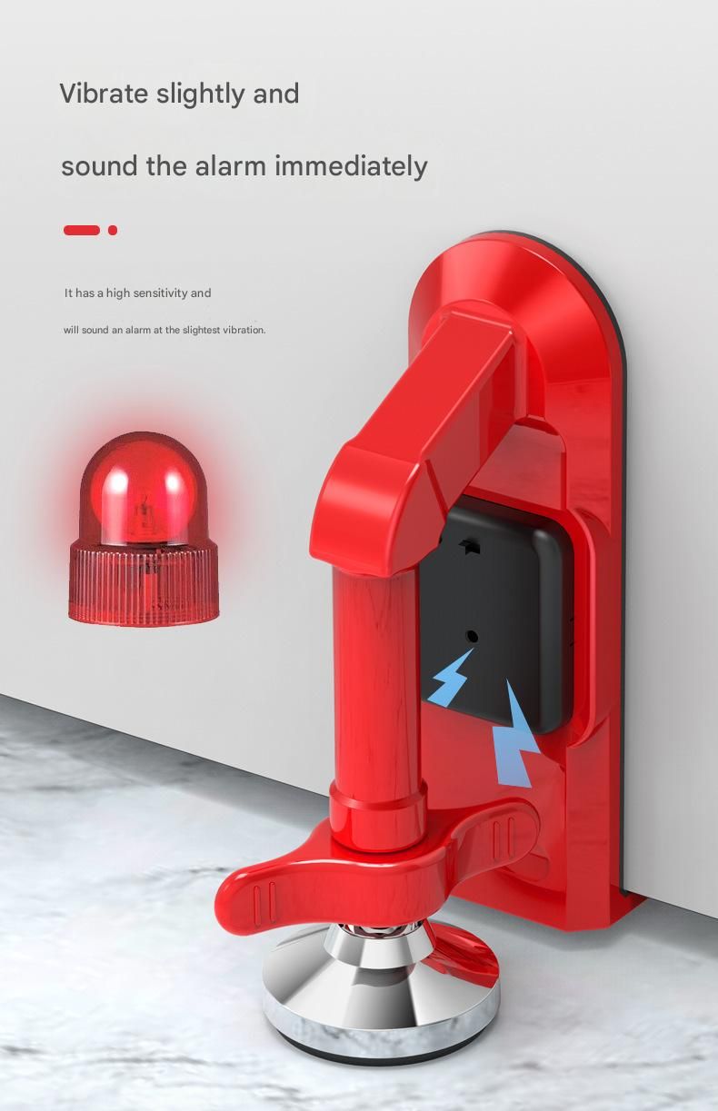 COD!!!  Metal Door Stopper Alarm 80DB Vibration Sensor - No Drilling 3s Install for Travel Hotel Metal Door Stopper Alarm  Living