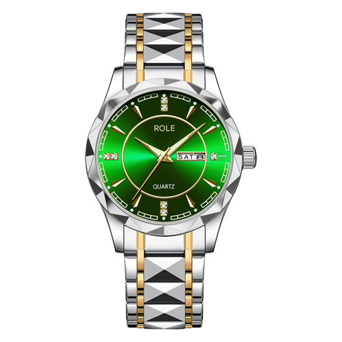 Classic Big Men Watch - Luxury Gold Silver Design, Strong & Stylish for Everyday Wear