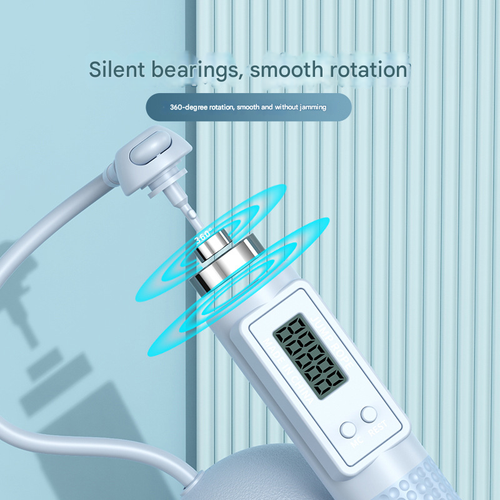 ual-Purpose Jump Rope with Intelligent Counting - Cordless Weighted Steel Wire Rope for Home Use & Sports Training