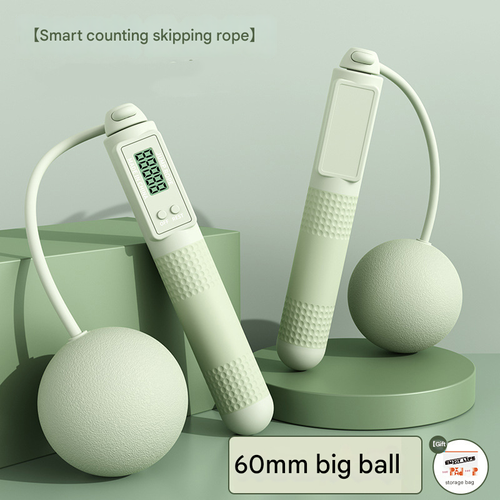 ual-Purpose Jump Rope with Intelligent Counting - Cordless Weighted Steel Wire Rope for Home Use & Sports Training