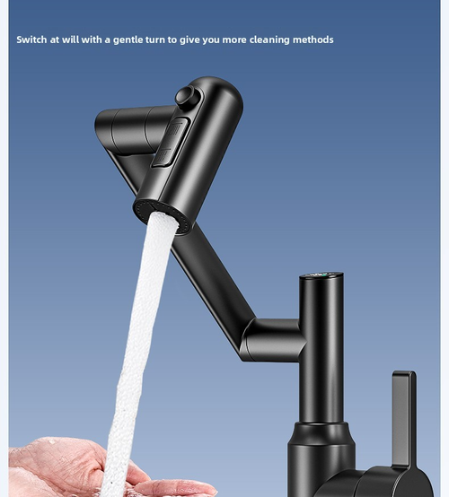 Multifunctional Digital Display Mixer 304 Stainless Steel Taps Splash Proof Filter Robotic Arm Tap 360 Degree Swivel Extendable