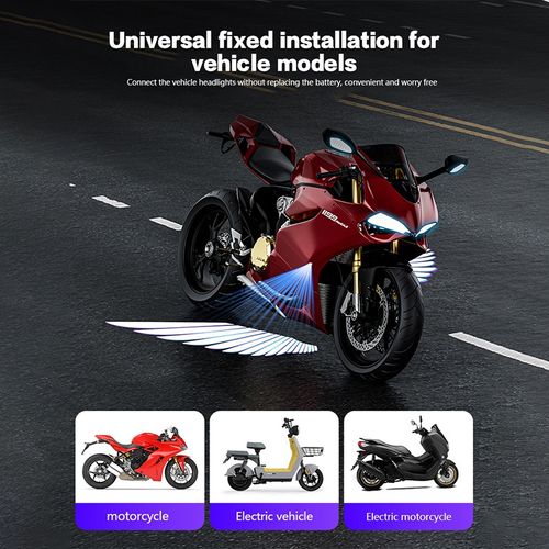 2PCS Motorcycle Angel Wing Welcome LED Light