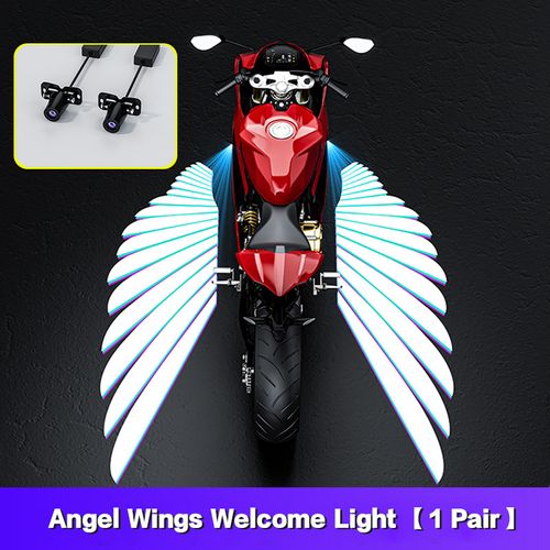 2PCS Motorcycle Angel Wing Welcome LED Light